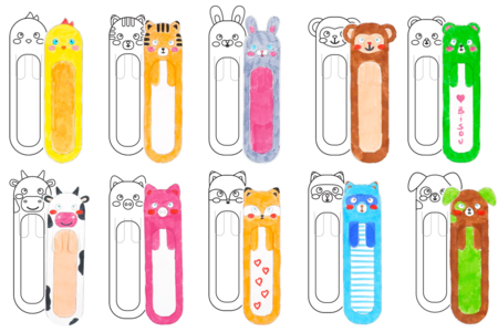 marque page animaux - Supports de Coloriages – 10doigts.fr
