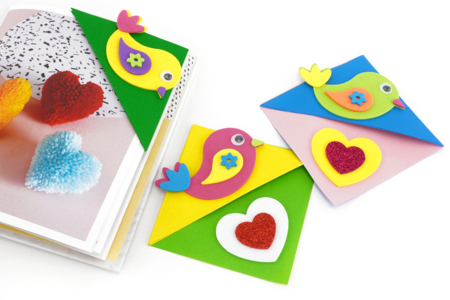 Kit stickers oiseaux - 30 oiseaux + yeux mobiles - Stickers en mousse – 10doigts.fr