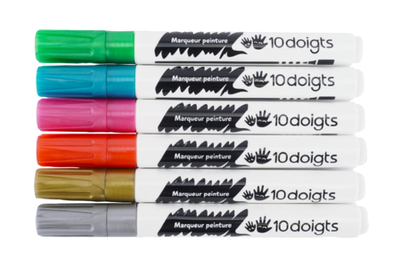 marqueur peinture métallisée verre et porcelaine - Peinture verre et faïence – 10doigts.fr
