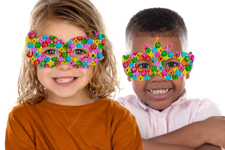 masque arlequin carnaval enfants activité facile - Activités manuelles Carnaval, Mardi gras – 10doigts.fr