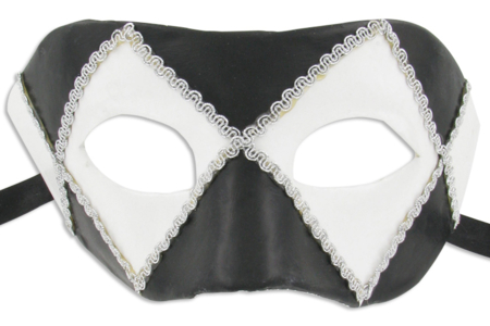 Masque Vénitien noir et blanc - Masques Créatifs – 10doigts.fr