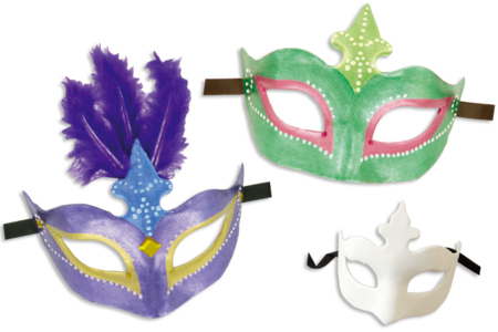 Masque Vénitien à décorer - Masques de Carnaval – 10doigts.fr