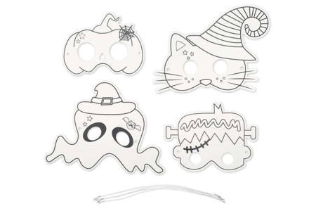 masques à colorier halloween - Masques Créatifs – 10doigts.fr