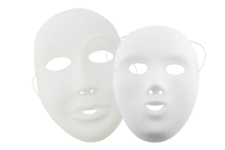 Masques blancs à décorer - Tailles au choix - Masques Créatifs – 10doigts.fr