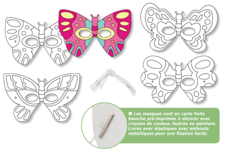 Masques Papillons - Masques Créatifs – 10doigts.fr