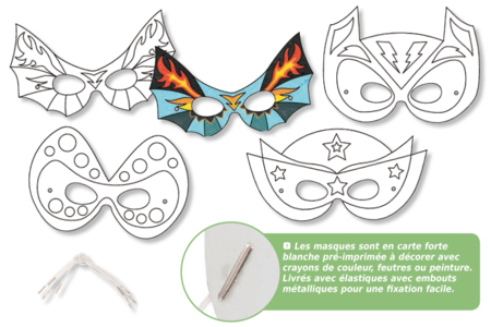 Masques Super Héros - Masques Créatifs – 10doigts.fr