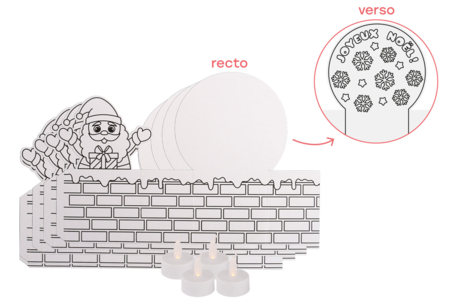 materiel cheminée à colorier - Photophores Noël – 10doigts.fr