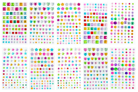 maxi lot de strass - Strass autocollants – 10doigts.fr