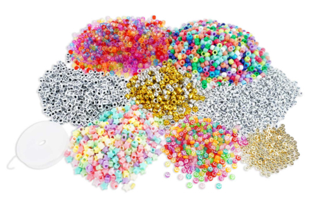 Maxi pack bracelets de l'amitié - 4100 perles - Bijoux messages – 10doigts.fr