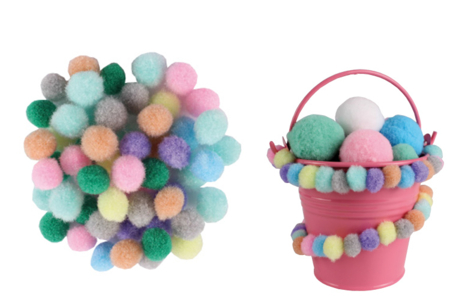 Mini-pompons, couleurs pastels - 200 pièces - Pompons pour bricolage créatif – 10doigts.fr