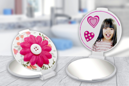 miroir de poche cadeau fête des mères - Miroirs – 10doigts.fr