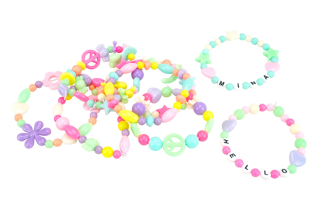 mix de bracelet pour enfant - Perles Plastique – 10doigts.fr