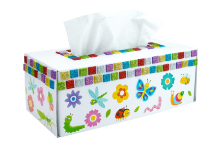 mosaïques pailletées boite à mouchoirs - Stickers Mosaïques – 10doigts.fr