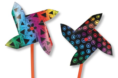 Moulin à vent en carte à gratter - Cartes à gratter, à poinçonner – 10doigts.fr