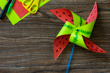 moulin à vent en papier coloré - Papiers Format A4 – 10doigts.fr