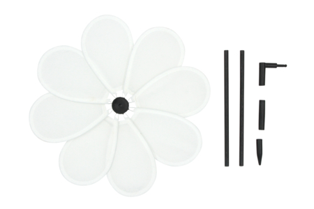 moulin fleur blanche - Coton, lin - Textiles – 10doigts.fr