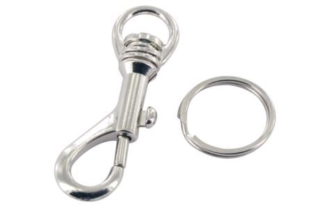 mousqueton argenté et anneau - Porte-clés – 10doigts.fr