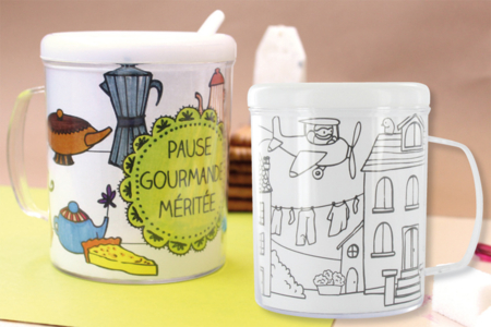 Mug à décorer - Plastique Transparent – 10doigts.fr