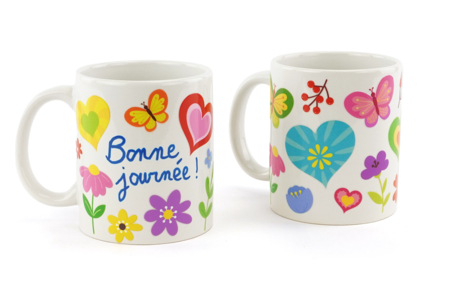 mug idée cadeau fête des mères DIY enfants - Activités manuelles fête des mères – 10doigts.fr