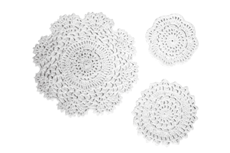 Napperons en dentelles blanc - 10doigts.fr