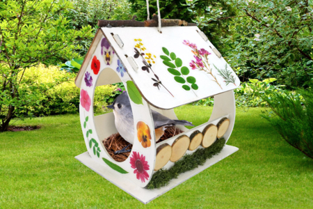 nichoir maison à suspendre - Gommettes Réalistes – 10doigts.fr