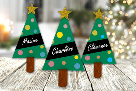 Marque-place sapin de Noël - Noël - 10 Doigts