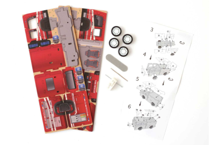 notice véhicule pompier - Maquettes en bois – 10doigts.fr