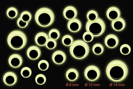 oeil brille dans le noir - Yeux mobiles – 10doigts.fr