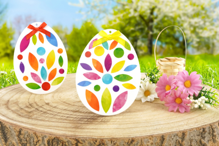 Oeufs en carton blanc à suspendre - 6 pcs - Supports de Pâques à décorer – 10doigts.fr