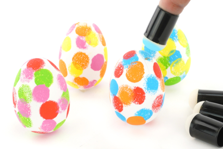 oeufs Paques enfant multicolre - Activités manuelles DIY Pâques – 10doigts.fr