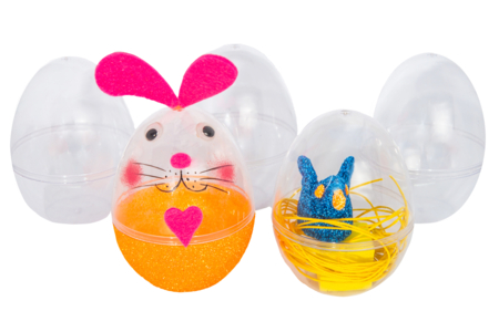 oeufs plastique transparent emboitables - Oeufs de Pâques créatif – 10doigts.fr