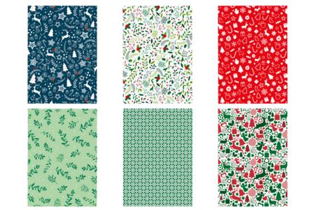pack papier de noël assortis - Papiers saisonniers – 10doigts.fr