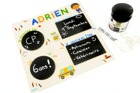 pancarte rentrée scolaire personalisé - Activités manuelles bricolages – 10doigts.fr