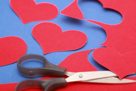 papier velours coeur - Papiers colorés – 10doigts.fr