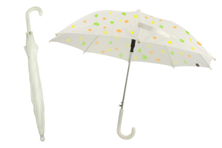 parapluie blanc pour enfant à décorer - Plastique Opaque – 10doigts.fr