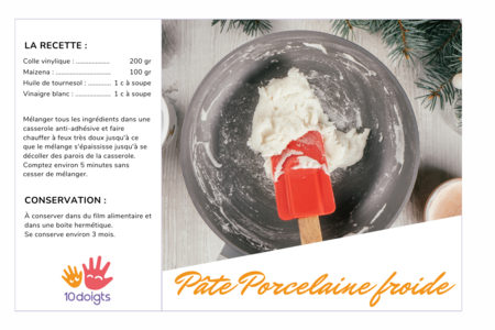 pâte à porcelaine froide recette - Activités manuelles modelage – 10doigts.fr
