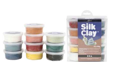 Pâtes à modeler Silk Clay Nature - 10 couleurs  - Pâtes à modeler autodurcissantes – 10doigts.fr