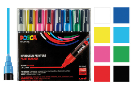 pc5m8 posca - Marqueurs POSCA – 10doigts.fr