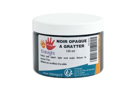 peinture à gratter noire - Peinture à gratter – 10doigts.fr