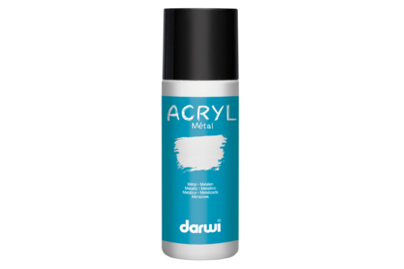 Peinture Acryl Métal 80 ml Argent - Peinture acrylique à effets – 10doigts.fr