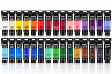 Peinture acrylique Liquitex Basics, tube 118 ml (30 couleurs) - Peinture acrylique artiste – 10doigts.fr
