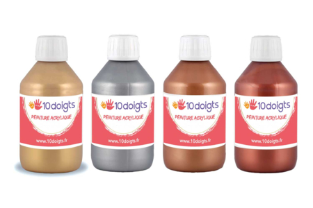 peinture acrylique métal noel - Peinture acrylique à effets – 10doigts.fr