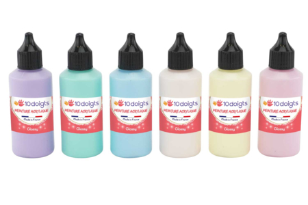 peinture acrylique pastel pas cher 60 ml efnants - Peinture acrylique 10doigts – 10doigts.fr