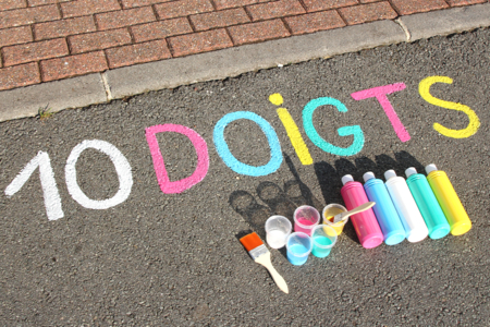 peinture craie de trottoirs école - Craies, tableaux, ardoises – 10doigts.fr