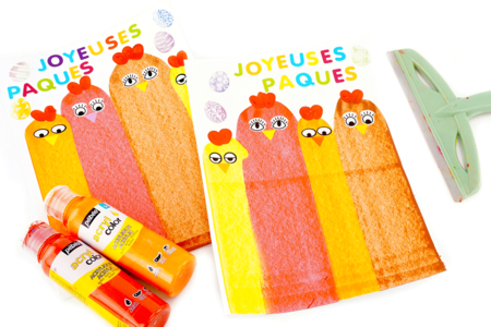 peinture facile astuce peinture simple et drole enfant - Activités manuelles DIY Pâques – 10doigts.fr