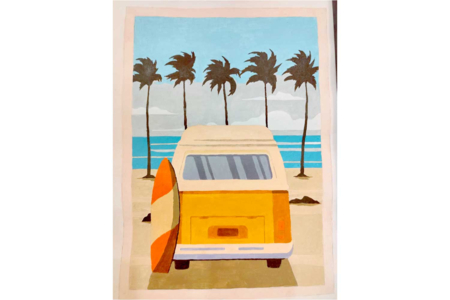 peinture malibu cliente - Peinture aux numéros – 10doigts.fr