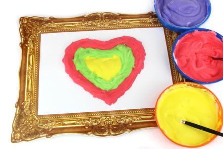 Peinture Mousse à Raser Coeur - Activités manuelles peinture – 10doigts.fr