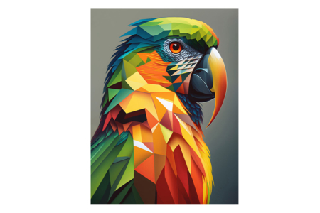 peinture numéro perroquet - Peinture aux numéros – 10doigts.fr