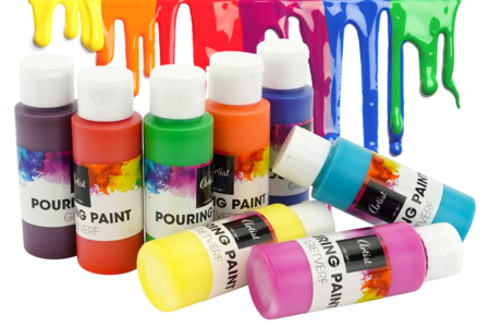 peinture pouring 60 ml prêt à l'emploi - Peinture acrylique fluide (pouring) – 10doigts.fr