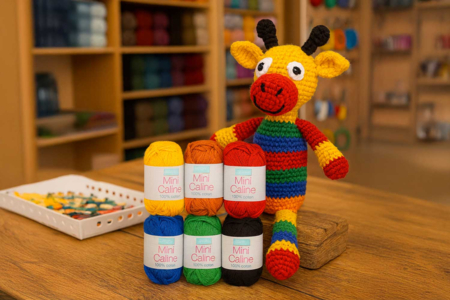 Pelotes mini Caline - 6 couleurs  - Fils à tricoter – 10doigts.fr